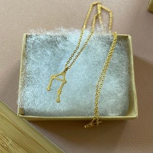Gold vermeil Libra necklace 14in